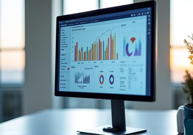Executive dashboard showing financial KPIs and strategic metrics